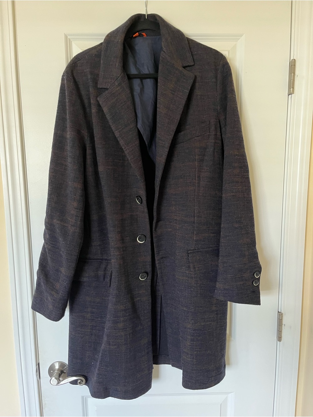 Barena Venezia Men’s Wool Lined Button Overcoat Italian Size 52